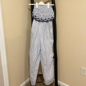 Strapless Striped Romper